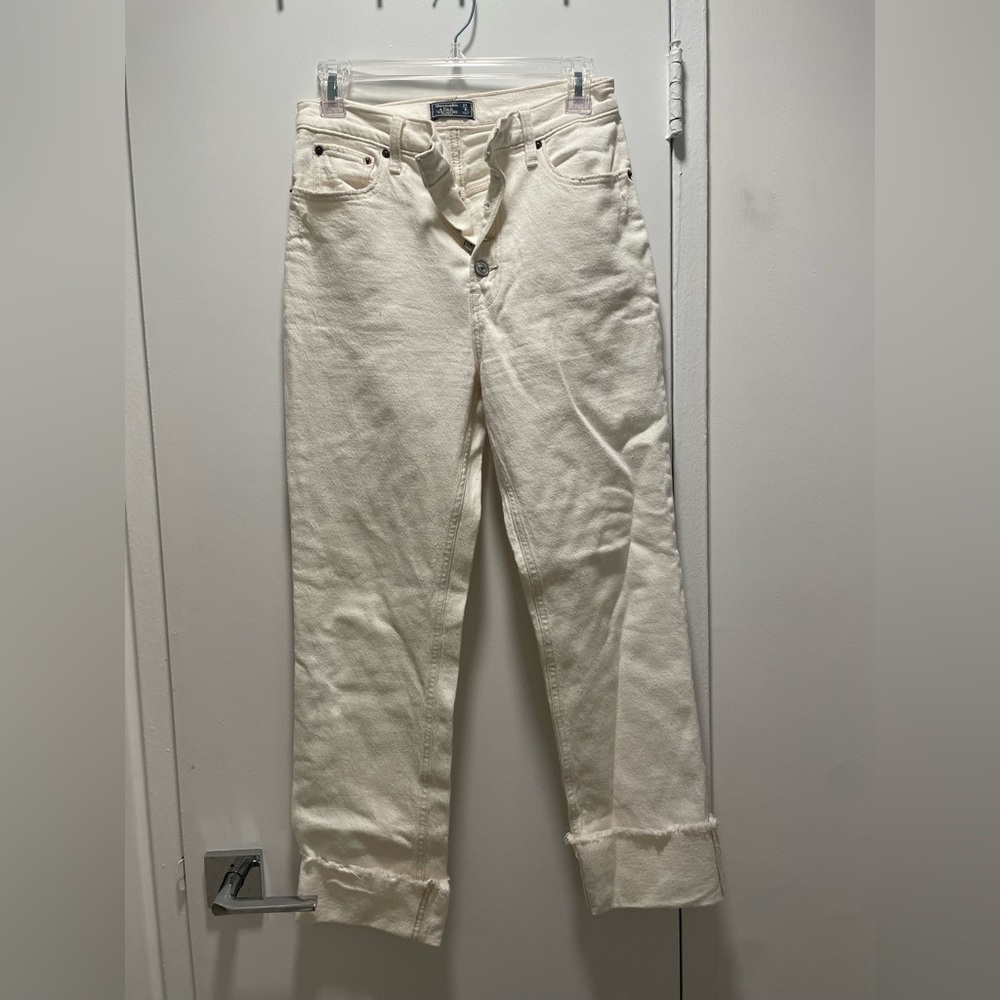 Abercrombie Ultra High Rise Ankle Straight Jeans